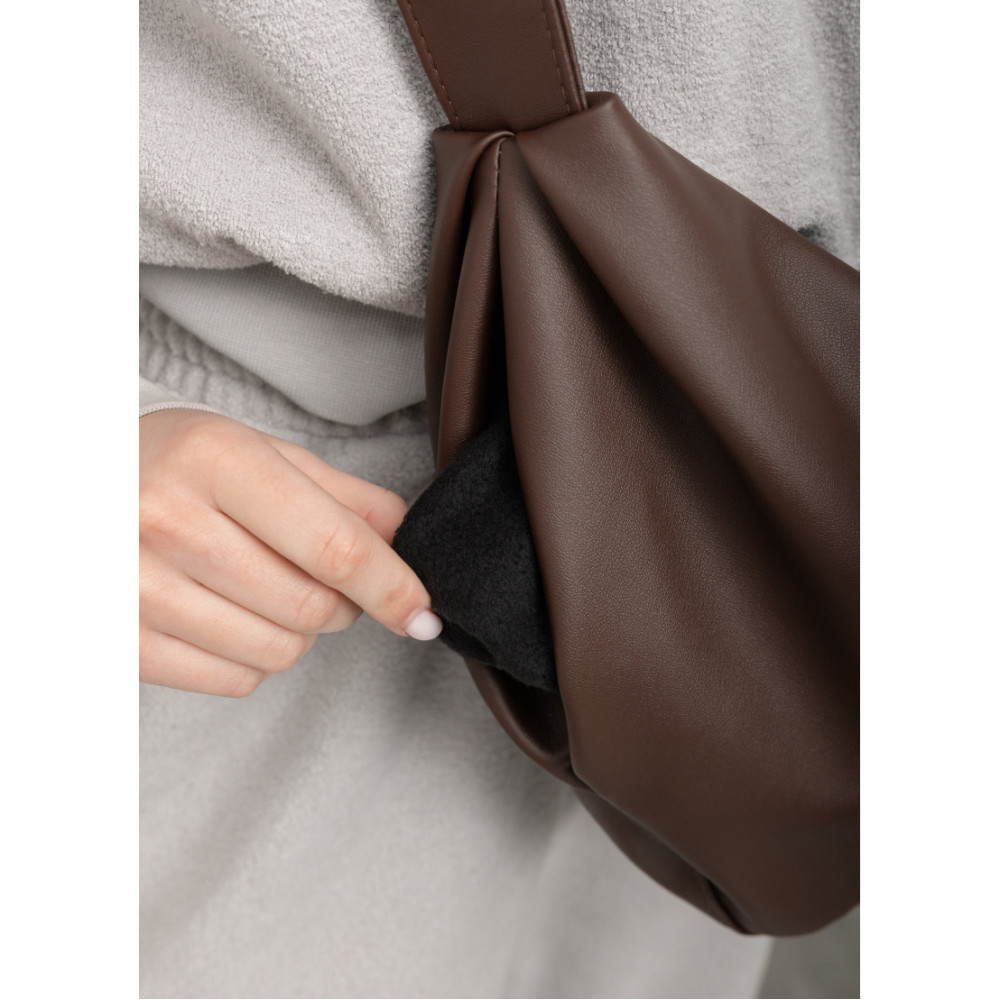 Жіноча сумка Sambag HOBO Bag-glove шоколадна 50 х 28 х 5 см (53400020)