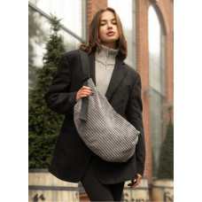Женская сумка Sambag HOBO Bag-glove тканевая графитовая 50×28×5 см (53400809)