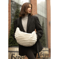 Женская сумка Sambag HOBO Bag-glove тканевая молочная 50×28×5 см (53400811)