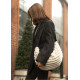 Женская сумка Sambag HOBO Bag-glove тканевая молочная 50×28×5 см (53400811)