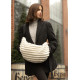 Женская сумка Sambag HOBO Bag-glove тканевая молочная 50×28×5 см (53400811)