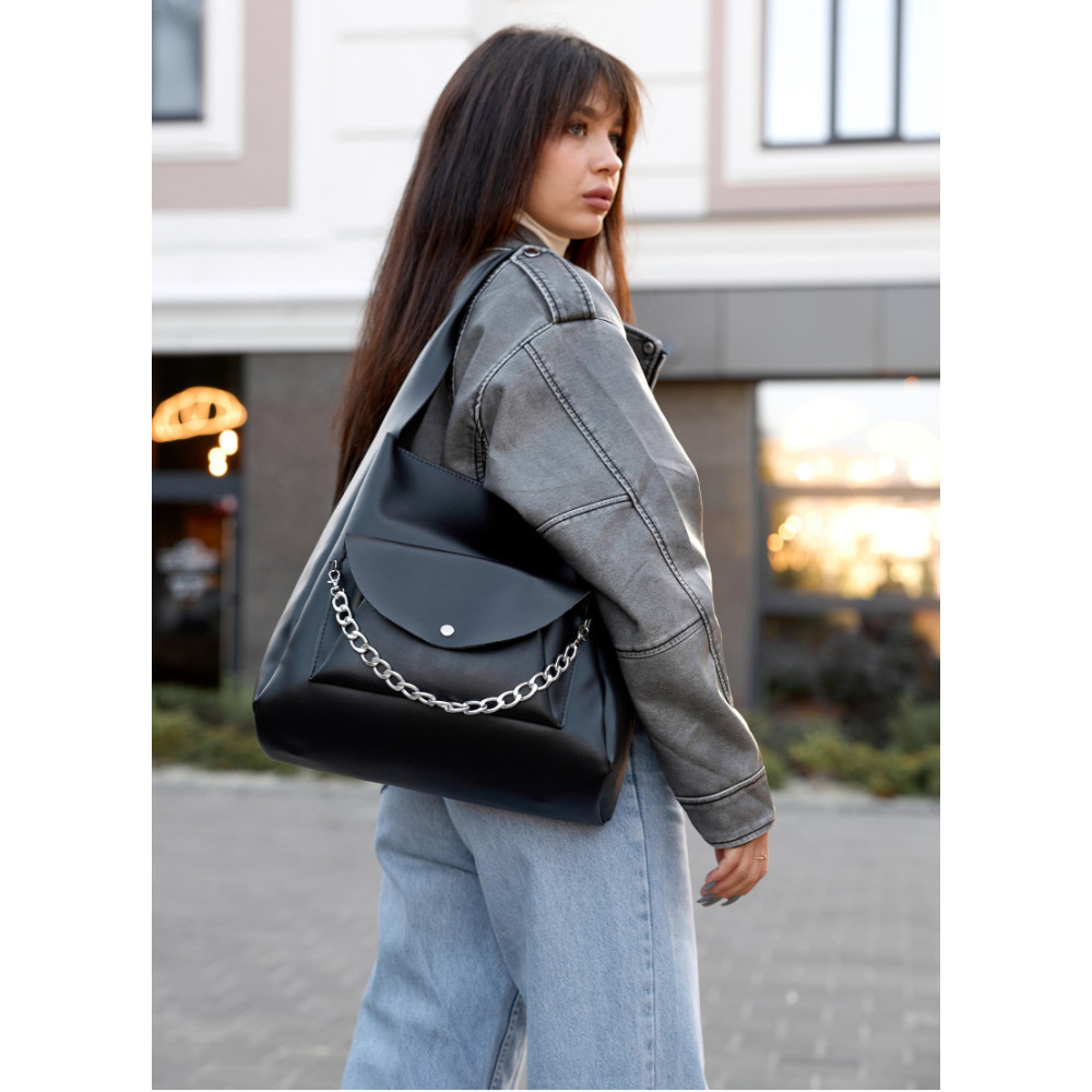 Сумка жіноча Sambag HOBO BLISS Чорна 31 х 31 х 12 см (53453001)