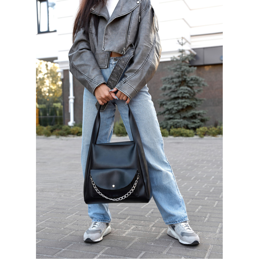 Сумка жіноча Sambag HOBO BLISS Чорна 31 х 31 х 12 см (53453001)