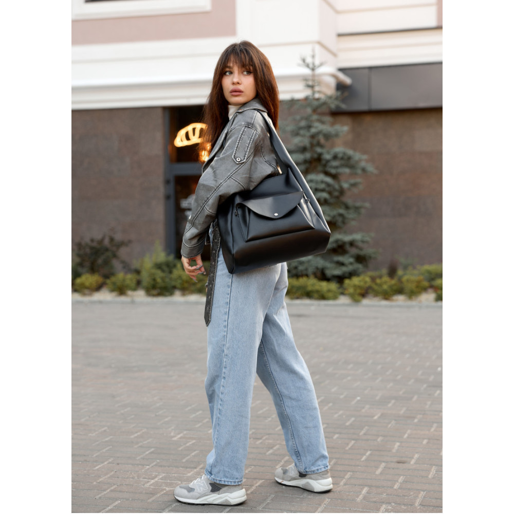 Сумка жіноча Sambag HOBO BLISS Чорна 31 х 31 х 12 см (53453001)