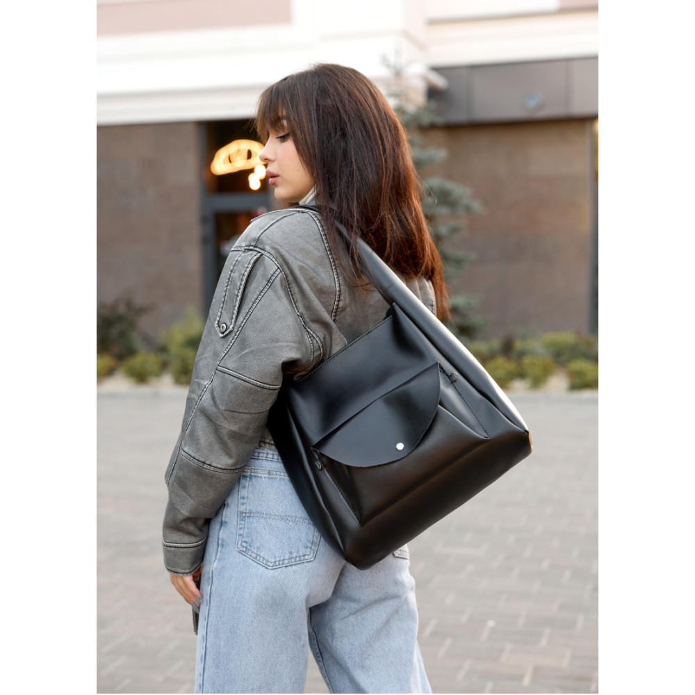 Сумка жіноча Sambag HOBO BLISS Чорна 31 х 31 х 12 см (53453001)