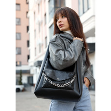 Женская сумка Sambag HOBO BLISS Черная 34 х 31 х 12 см (53453070)