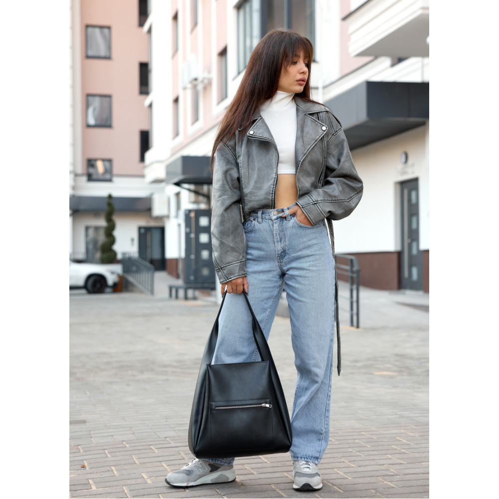 Сумка жіноча Sambag HOBO BLISS Чорна 34 х 31 х 12 см (53453070)