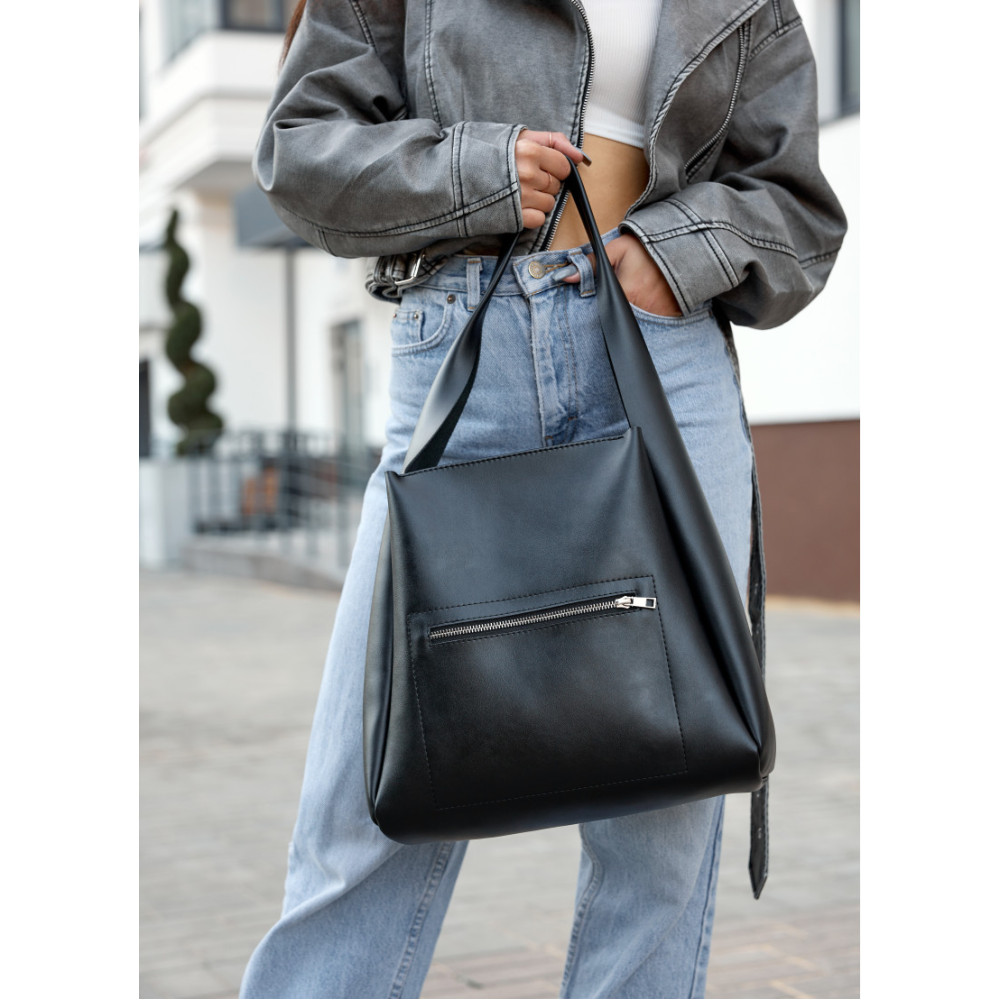 Сумка жіноча Sambag HOBO BLISS Чорна 34 х 31 х 12 см (53453070)