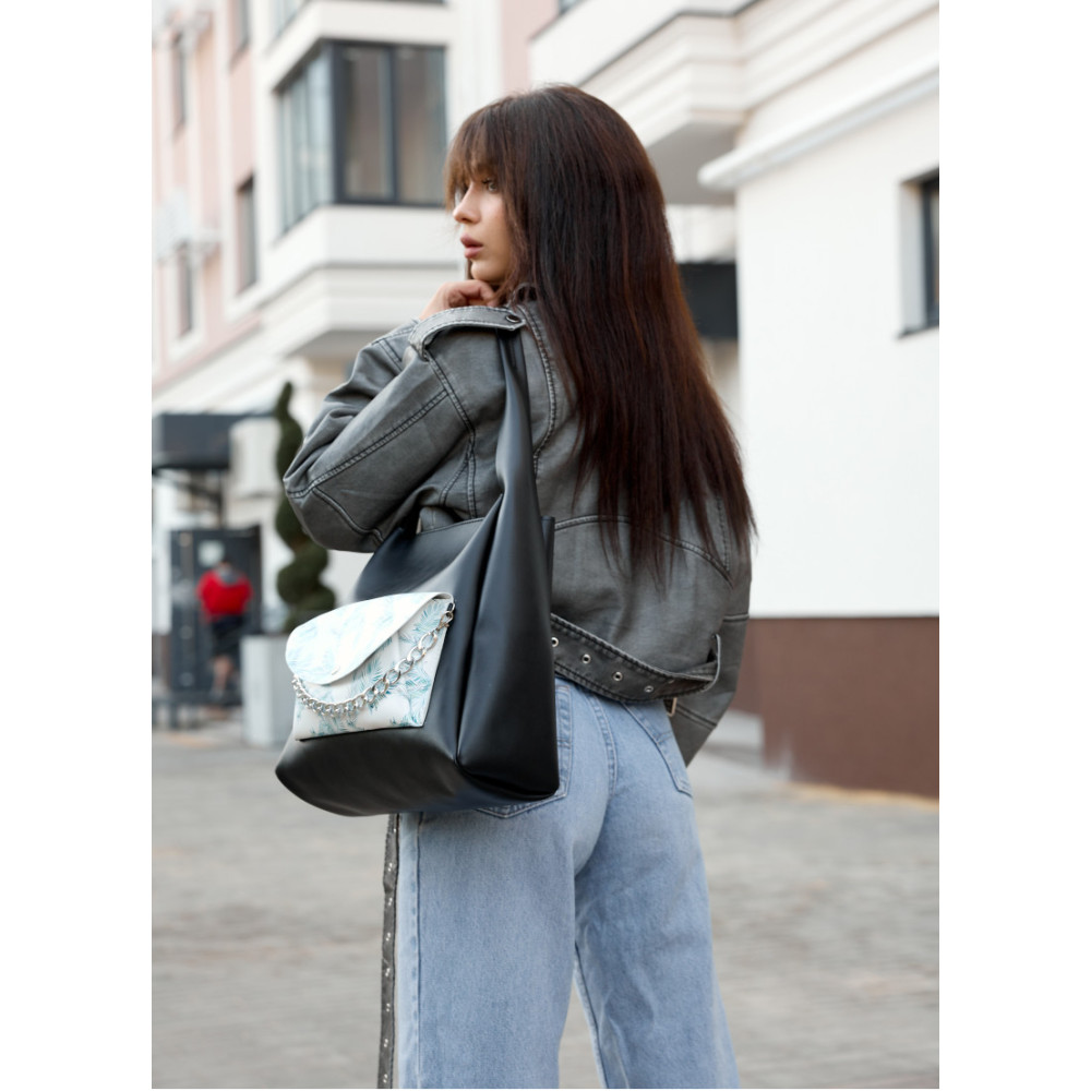 Сумка жіноча Sambag HOBO BLISS Чорна 34 х 31 х 12 см (53453712)