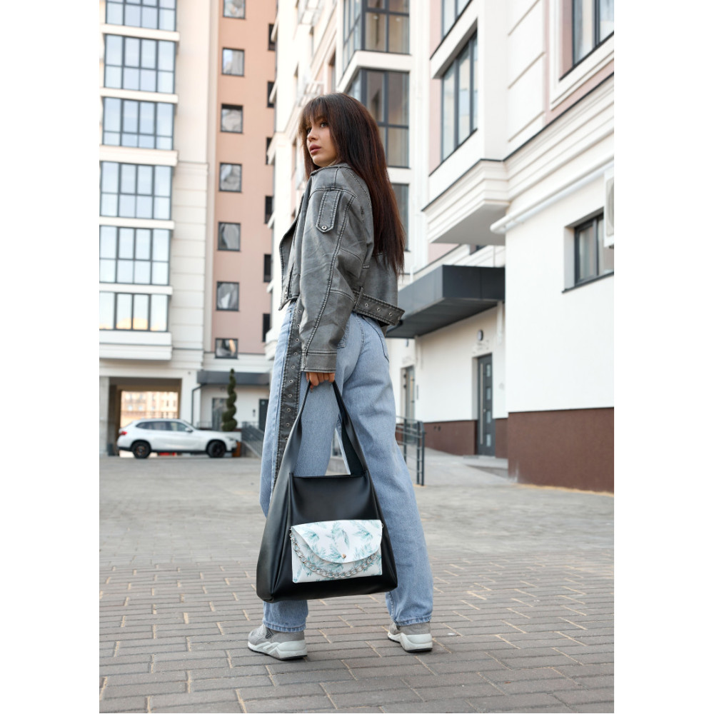 Сумка жіноча Sambag HOBO BLISS Чорна 34 х 31 х 12 см (53453712)