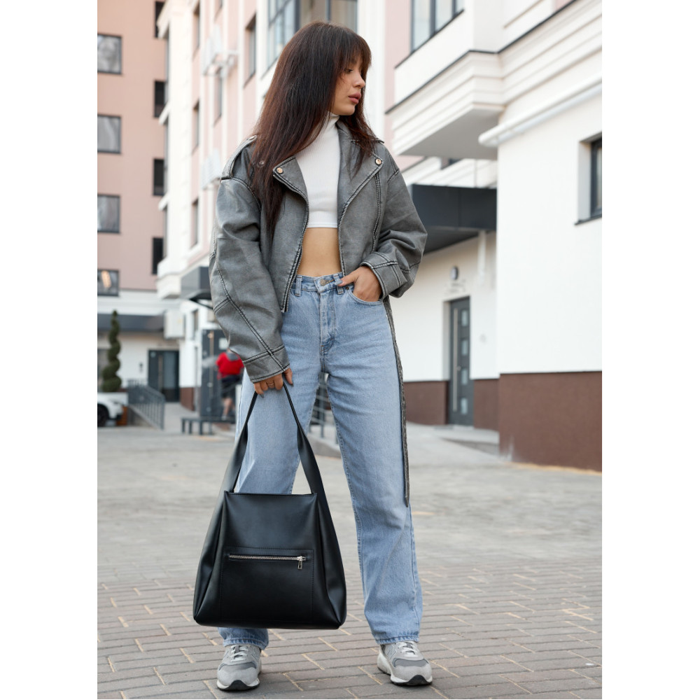 Сумка жіноча Sambag HOBO BLISS Чорна 34 х 31 х 12 см (53453712)
