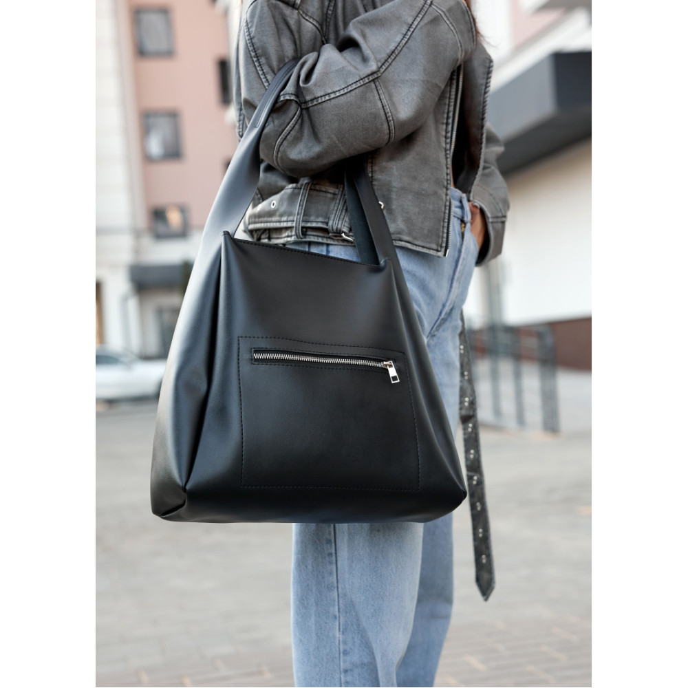 Сумка жіноча Sambag HOBO BLISS Чорна 34 х 31 х 12 см (53453712)