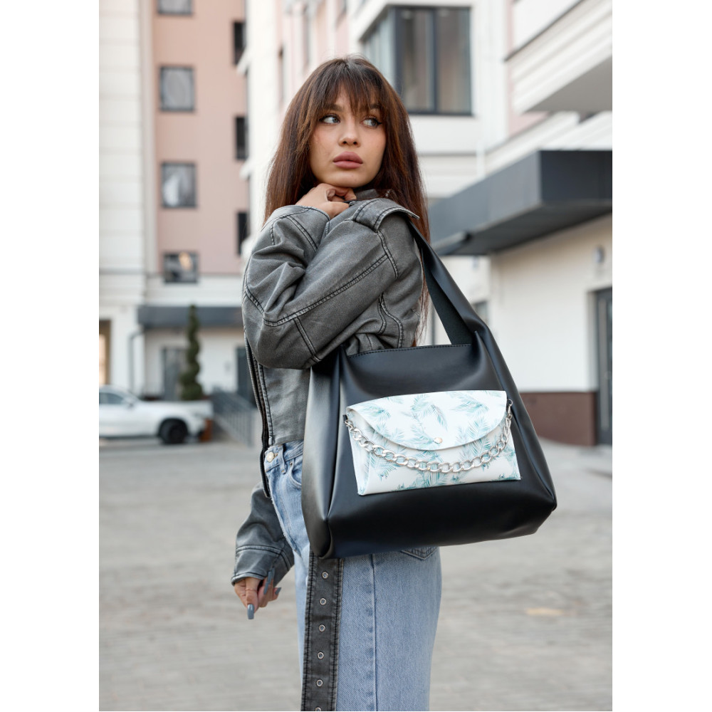 Сумка жіноча Sambag HOBO BLISS Чорна 34 х 31 х 12 см (53453712)