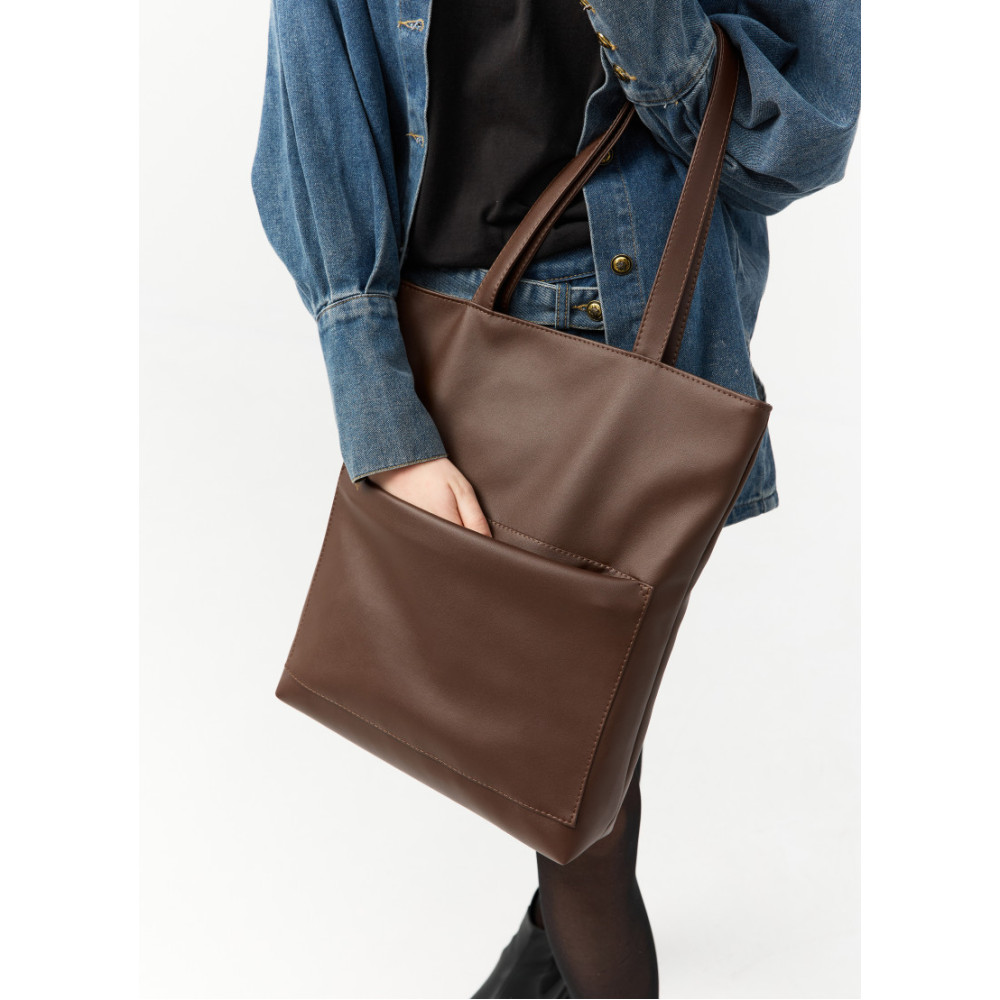 Женская сумка Sambag Largo шоколадная 41 х 30 х 10 см (93220020)