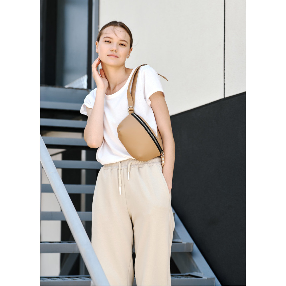 Сумка на пояс бананка Sambag Polo SQS Бежевий 24 х 15 х 4 см (86123026)