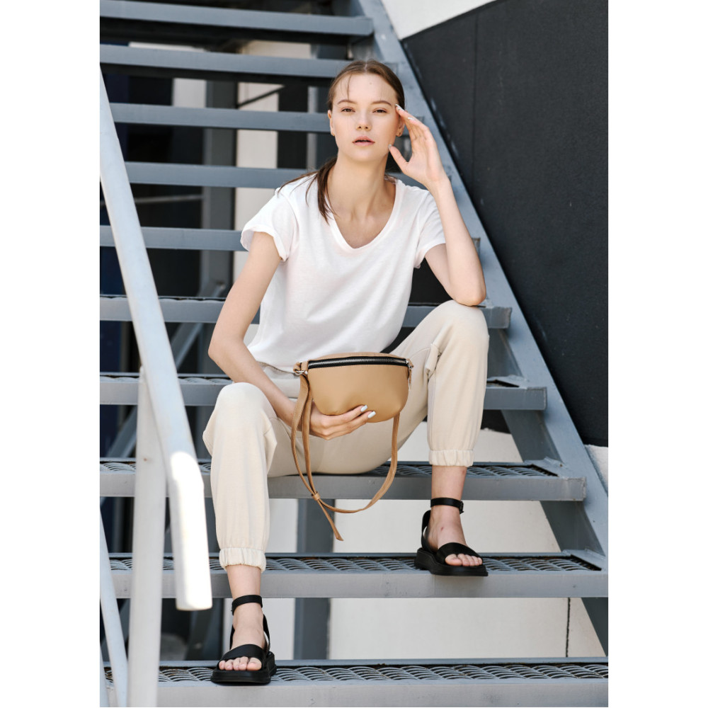 Сумка на пояс бананка Sambag Polo SQS Бежевий 24 х 15 х 4 см (86123026)