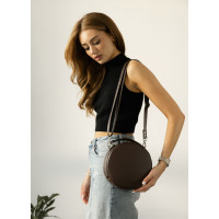 Жіноча кругла сумка Sambag Bale шоколадна 20 х 20 х 10 см (52200020)