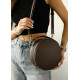 Жіноча кругла сумка Sambag Bale шоколадна 20 х 20 х 10 см (52200020)