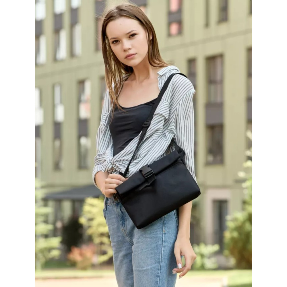 Сумка жіноча Sambag Dalas чорна 20 х 25 х 4 см (70301065)
