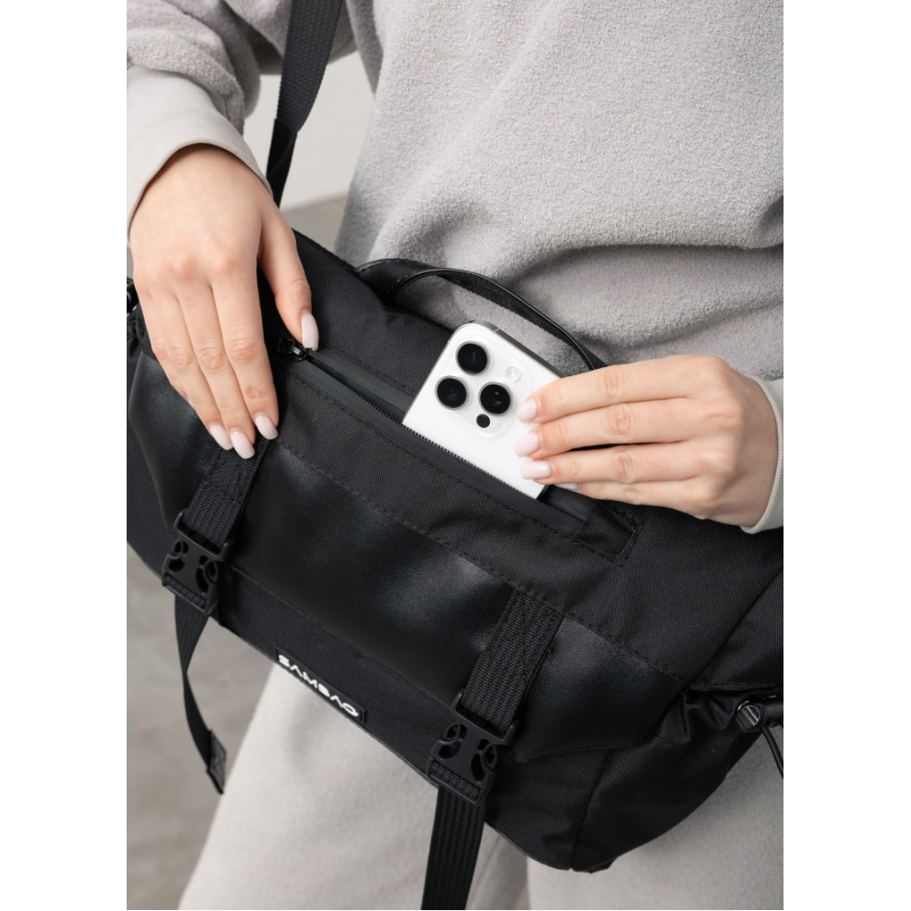 Женская сумка Sambag DART Черная 33 х 24 х 10 см (51311301)