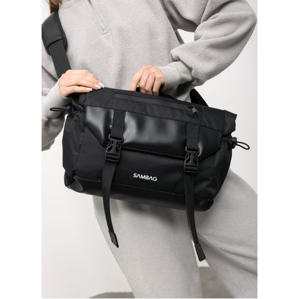 Женская сумка Sambag DART Черная 33 х 24 х 10 см (51311301)