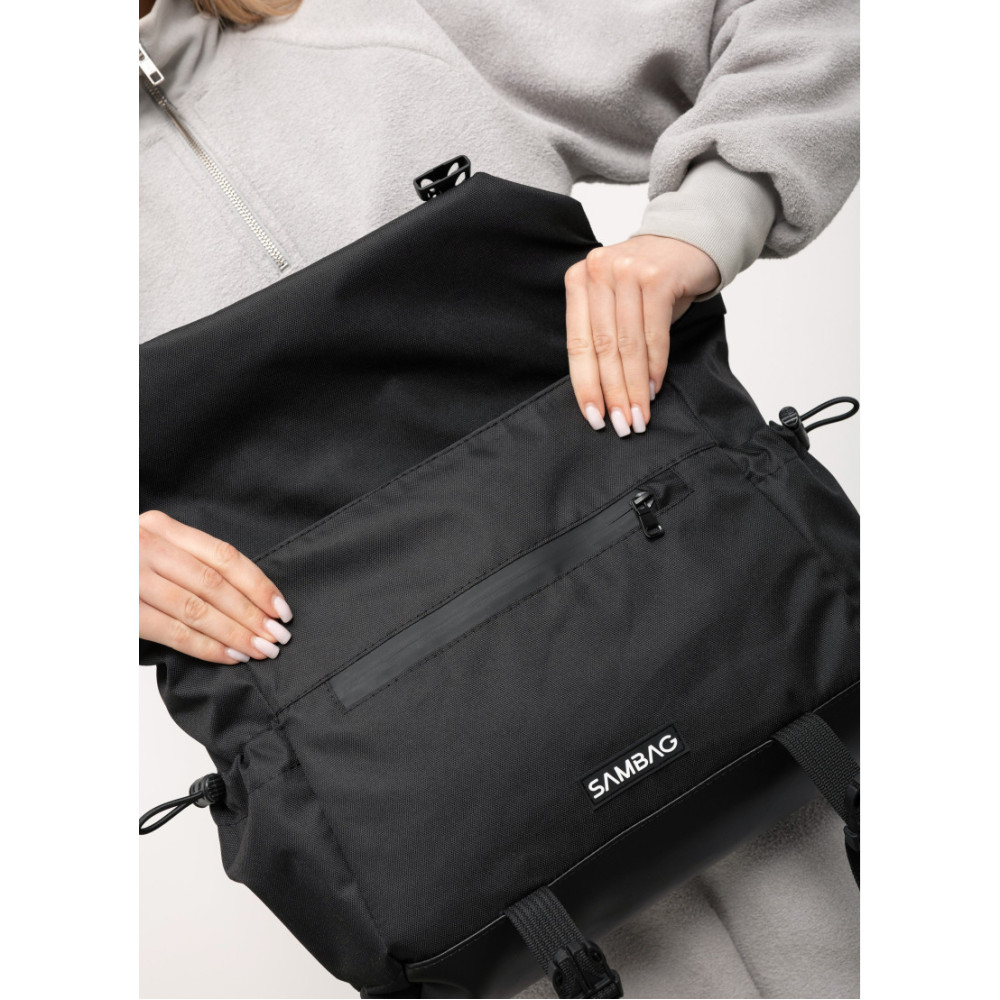 Женская сумка Sambag DART Черная 33 х 24 х 10 см (51311301)