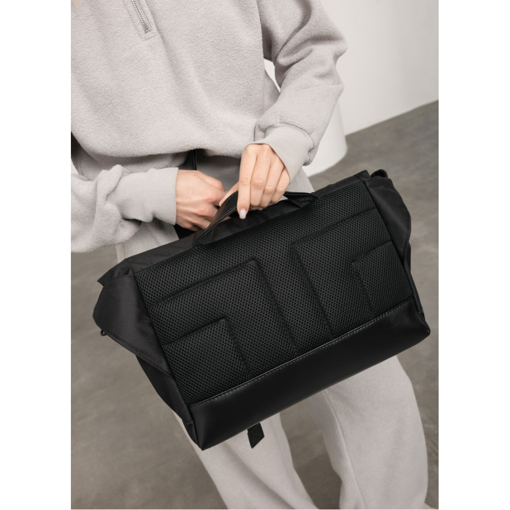Женская сумка Sambag DART Черная 33 х 24 х 10 см (51311301)