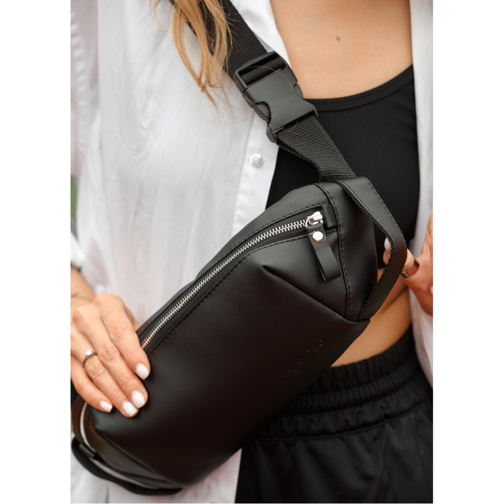 Женская сумка-бананка Sambag HOLSTER MSH Черная 36 х 14 х 4 см (87113001)
