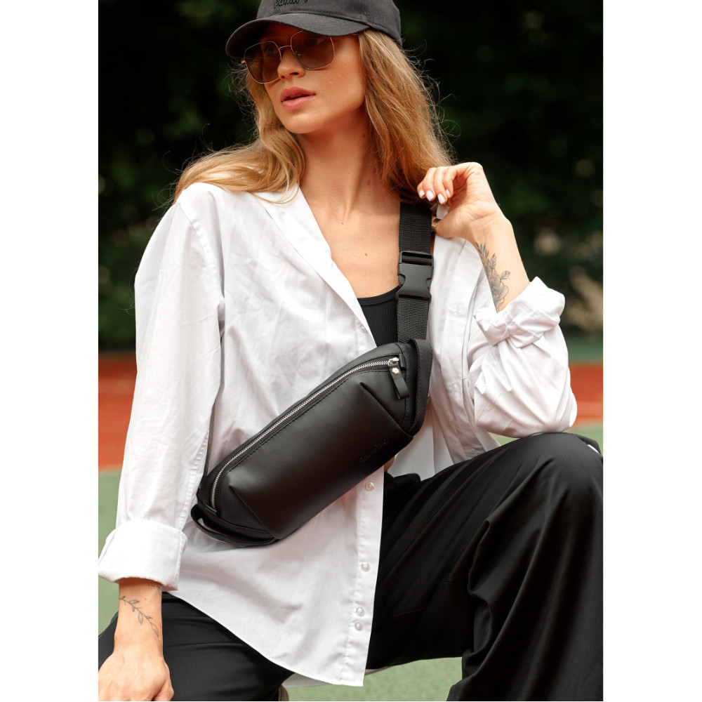 Женская сумка-бананка Sambag HOLSTER MSH Черная 36 х 14 х 4 см (87113001)