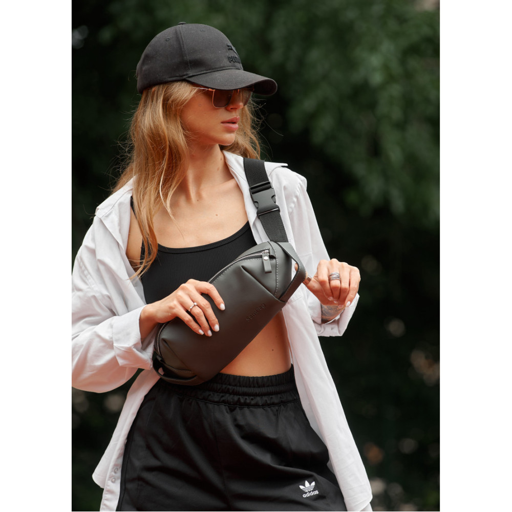 Сумка жіноча Sambag HOLSTER MSH Графітова 36 х 14 х 4 см (87113009)