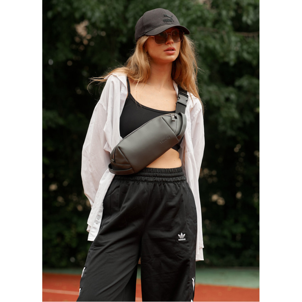 Сумка жіноча Sambag HOLSTER MSH Графітова 36 х 14 х 4 см (87113009)