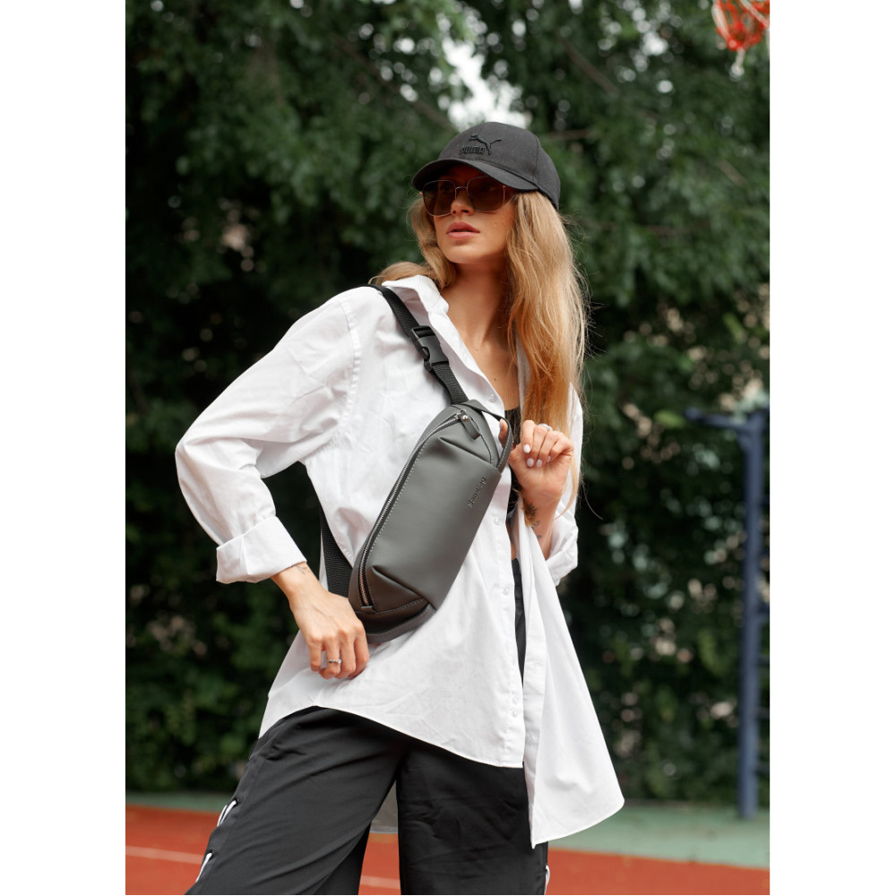 Сумка жіноча Sambag HOLSTER MSH Графітова 36 х 14 х 4 см (87113009)