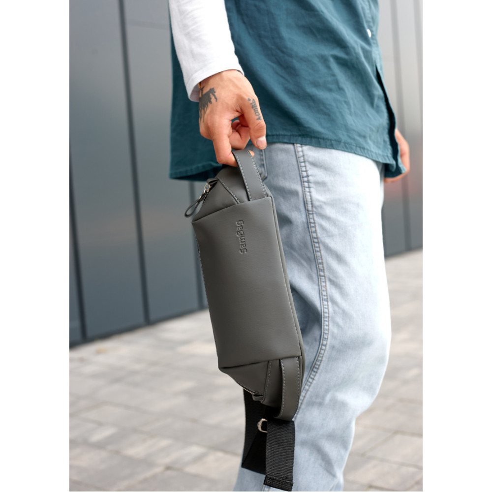 Сумка чоловіча Sambag HOLSTER MSH Графітова 36 х 14 х 4 см (87113009m)