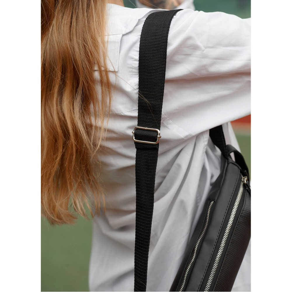 Жіноча сумка-бананка Sambag HOLSTER MSH Чорна 36 х 14 х 4 см (87113301)