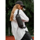 Жіноча сумка-бананка Sambag HOLSTER MSH Чорна 36 х 14 х 4 см (87113301)