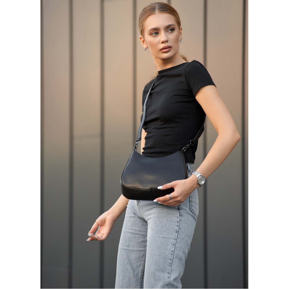 Сумка жіноча Sambag Leoma MARC Чорна 27 х 5 х 21 см (53000001)
