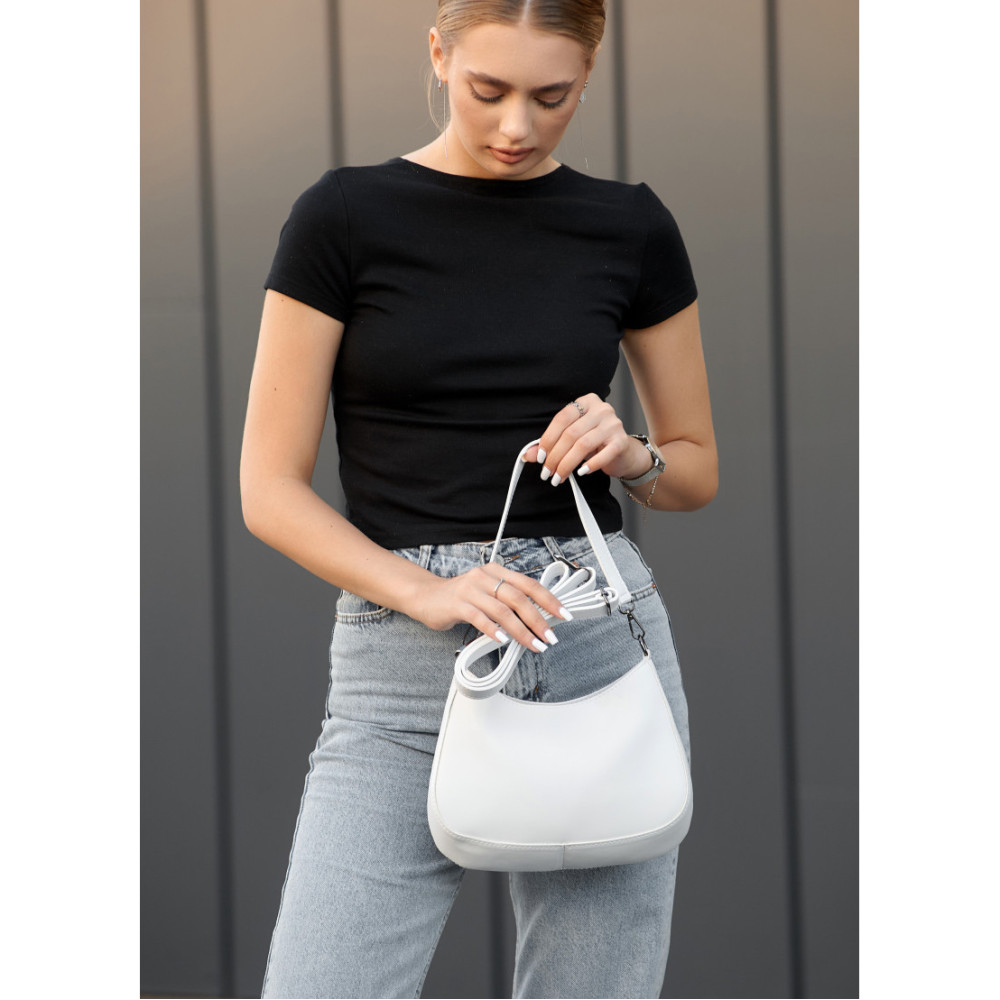 Сумка жіноча Sambag Leoma Mark Біла 27 х 5 х 21 см (53000008)
