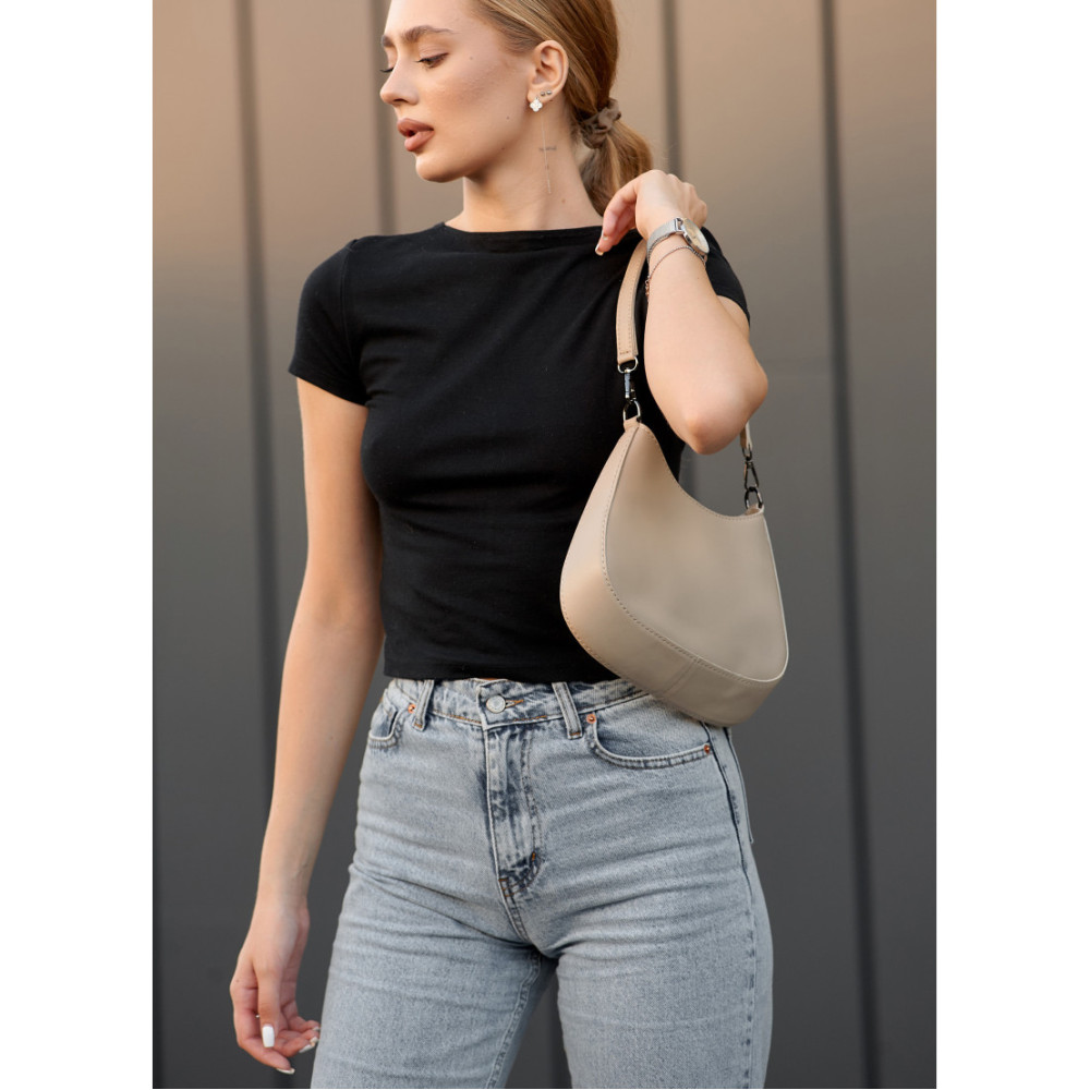 Сумка жіноча Sambag Leoma Mark Бежева 29 х 5 х 21 см (53000026)