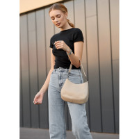 Сумка жіноча Sambag Leoma Mark Бежева 29 х 5 х 21 см (53000026)