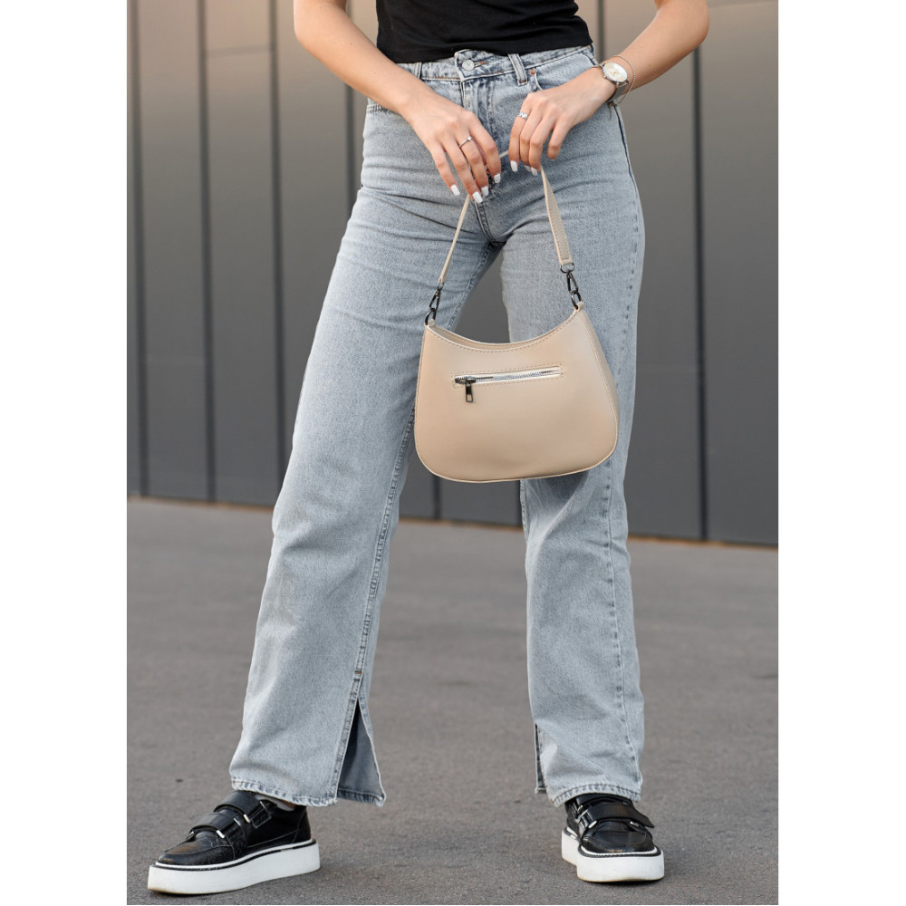 Сумка жіноча Sambag Leoma Mark Бежева 29 х 5 х 21 см (53000026)