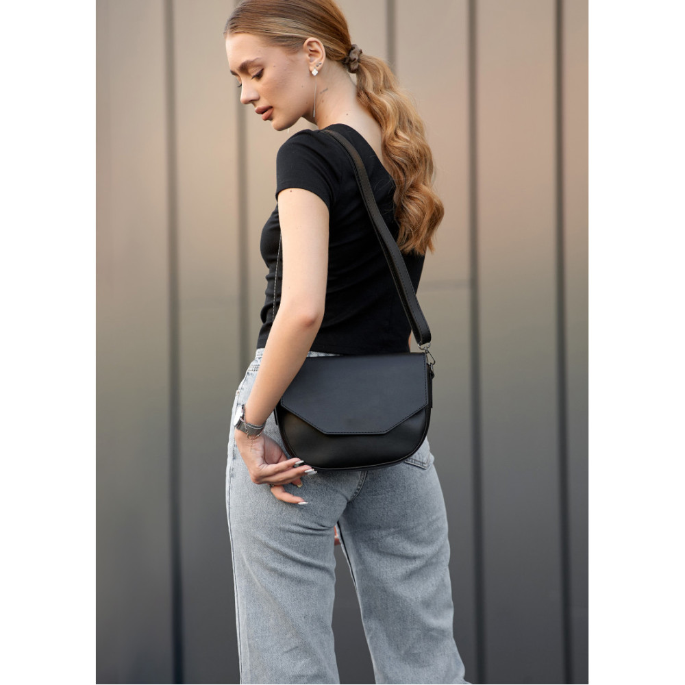 Сумка жіноча Sambag Leoma WITH Чорна 27 х 8 х 18 см (53050001)