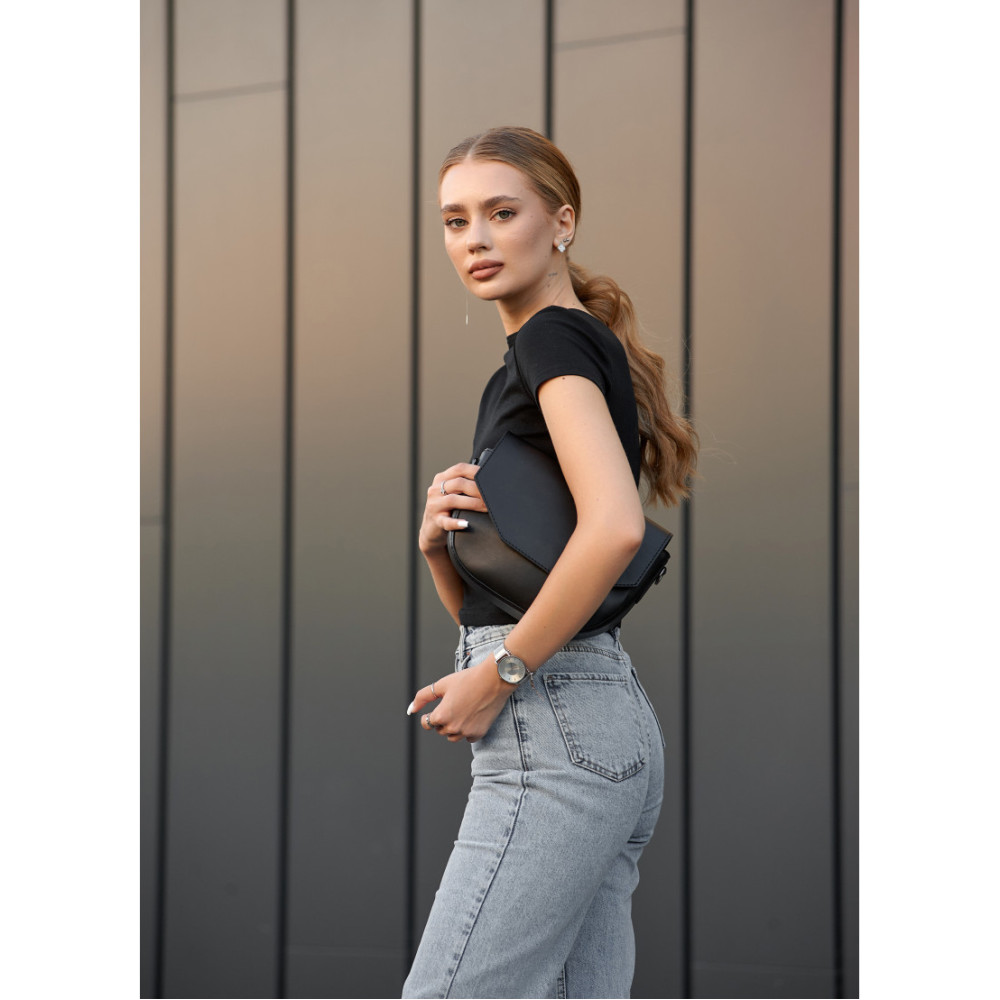 Сумка жіноча Sambag Leoma WITH Чорна 27 х 8 х 18 см (53050001)