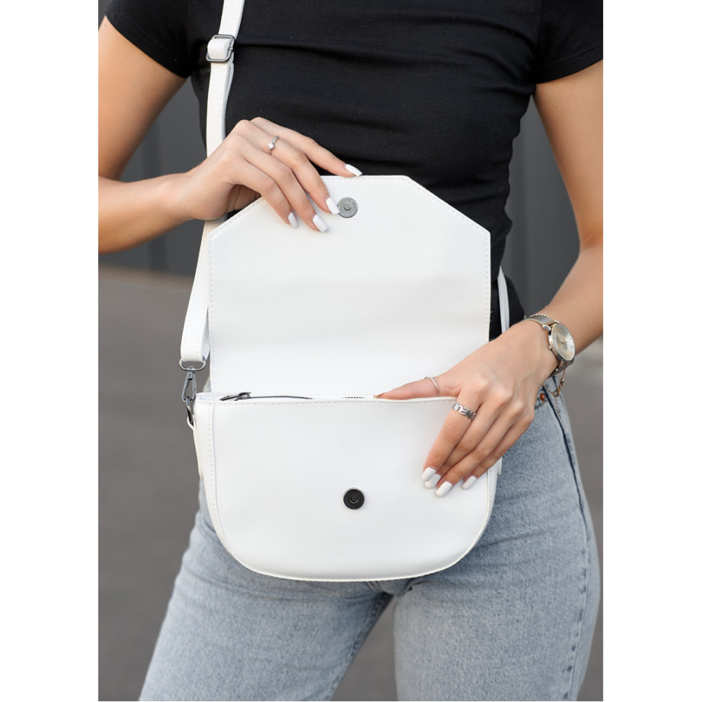 Сумка жіноча Sambag Leoma WITH Біла 27 х 8 х 18 см (53050008)