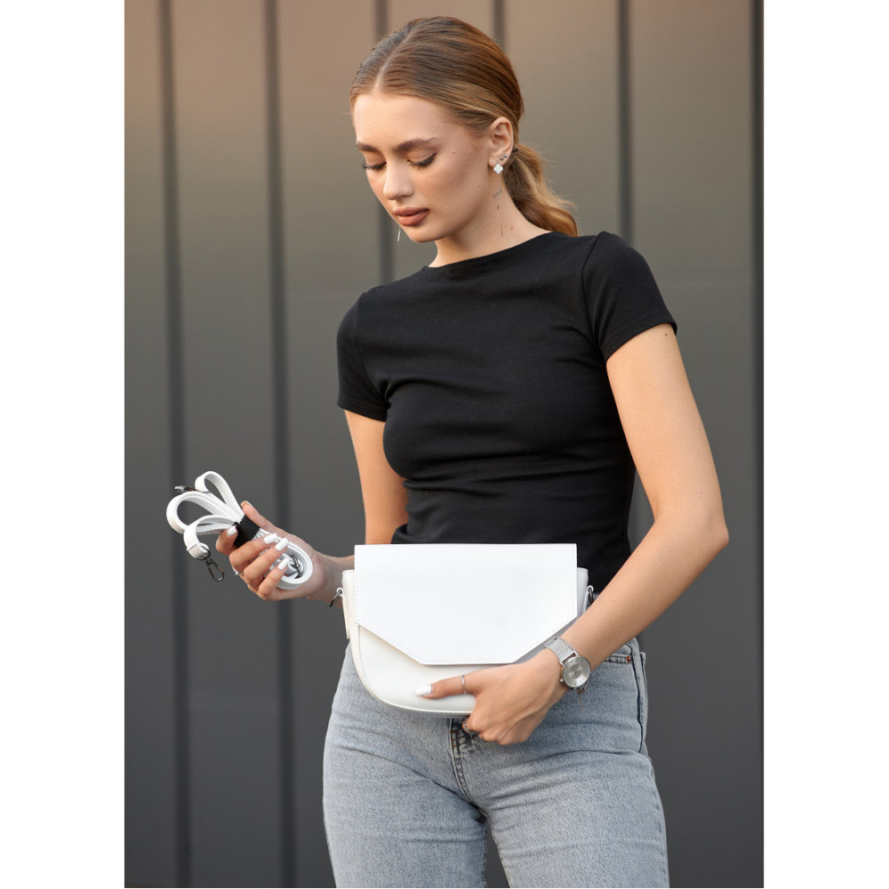 Сумка жіноча Sambag Leoma WITH Біла 27 х 8 х 18 см (53050008)
