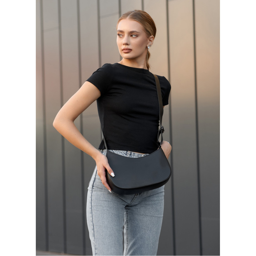 Сумка жіноча Sambag Leoma KOR Чорна 29 х 7 х 16 см (53090001)