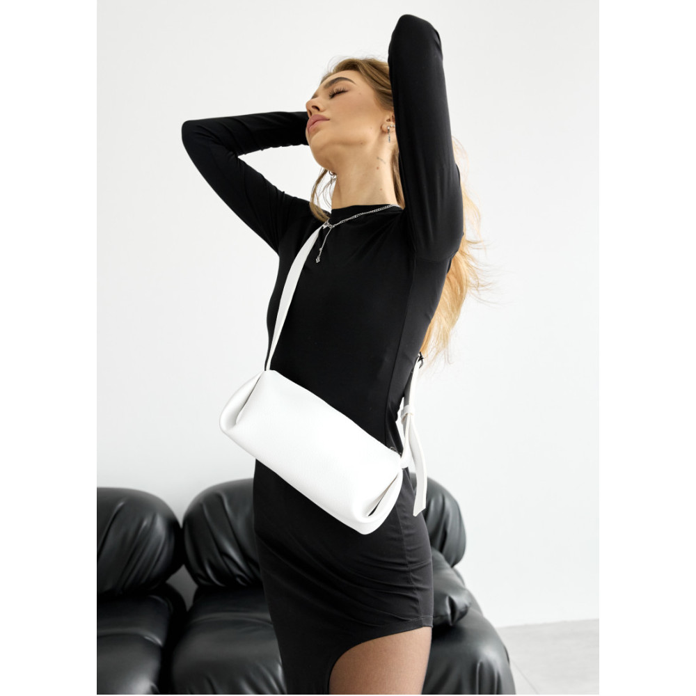 Женская сумка Sambag Leoma Strip белая 27 х 12 х 13 см (54000008)