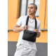 Чоловіча сумка месенджер Sambag Makros чорна 25 × 19 × 6 см (70103101)