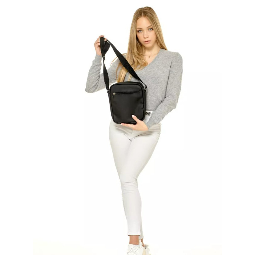 Сумка жіноча Sambag Makros чорна 23 х 19 х 7 см (70230001)