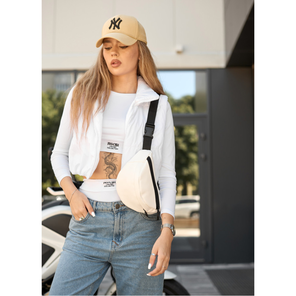 Сумка на пояс бананка Sambag Marina MSG белая 24 х 15 х 8 см (85151008)