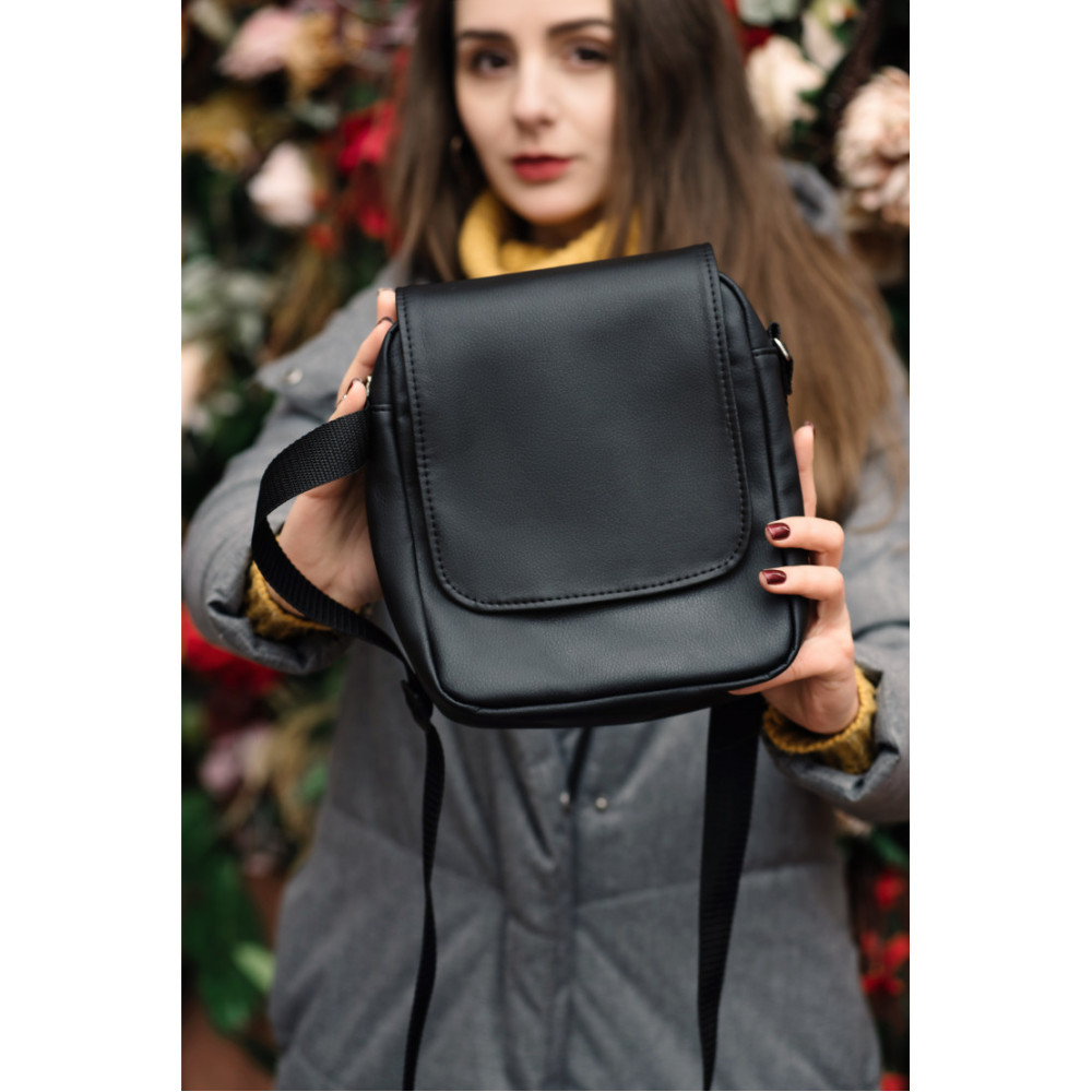 Сумка через плече месенджер Sambag STN чорний 23 х 19 х 7 см (70230001)